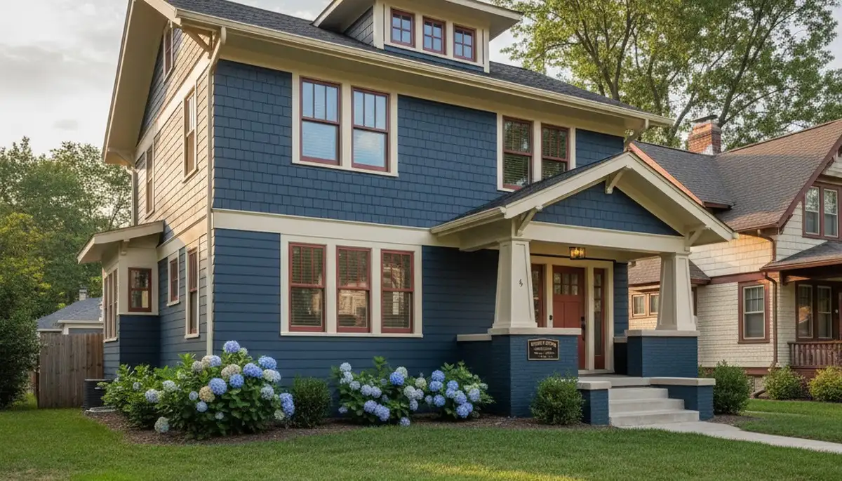 Freshly painted Indianapolis home exterior showing smooth, weather-resistant finish by local house painters