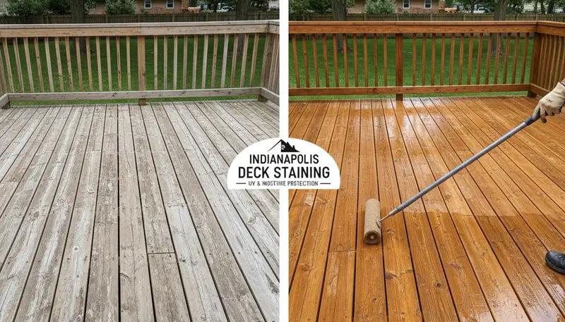 Professional deck staining in Indianapolis IN protecting wood with quality finish and expert painting care
