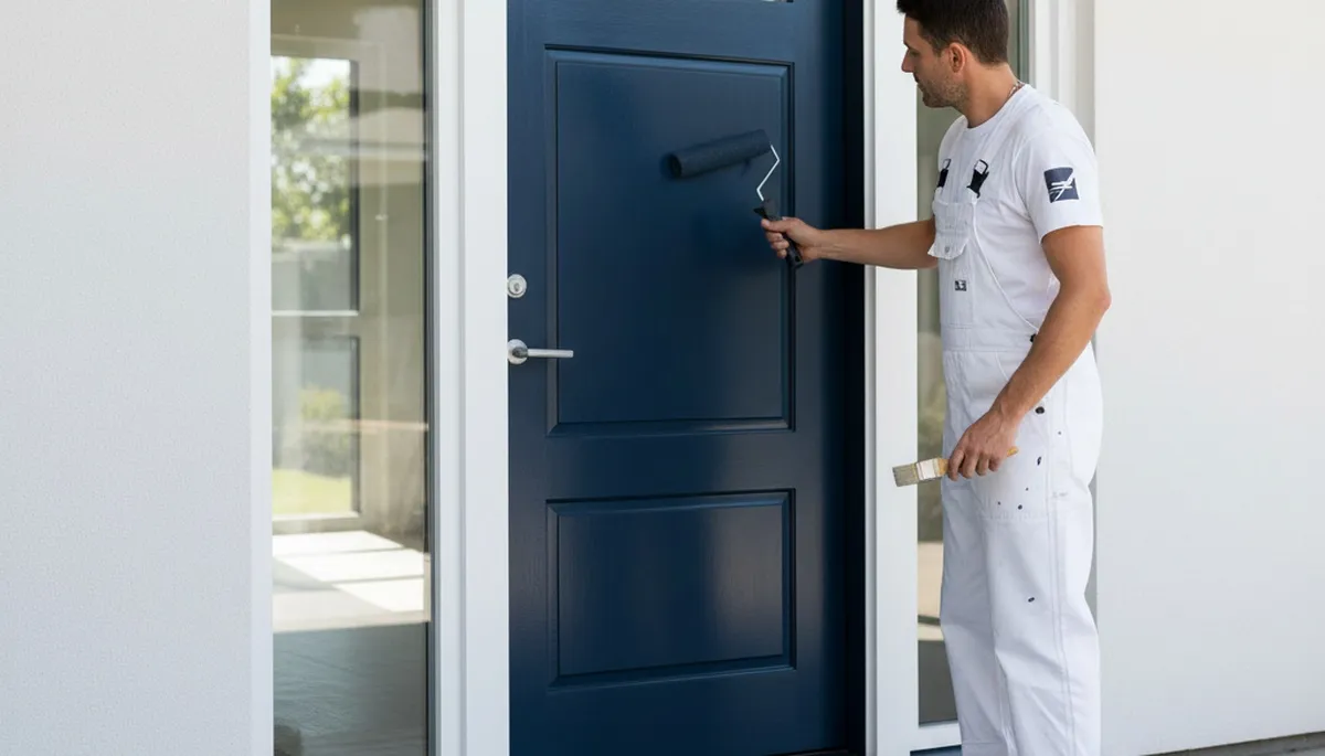 Professional door painting by expert house painters in Indianapolis, IN enhancing curb appeal