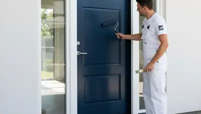 Professional door painting by expert house painters in Indianapolis, IN enhancing curb appeal