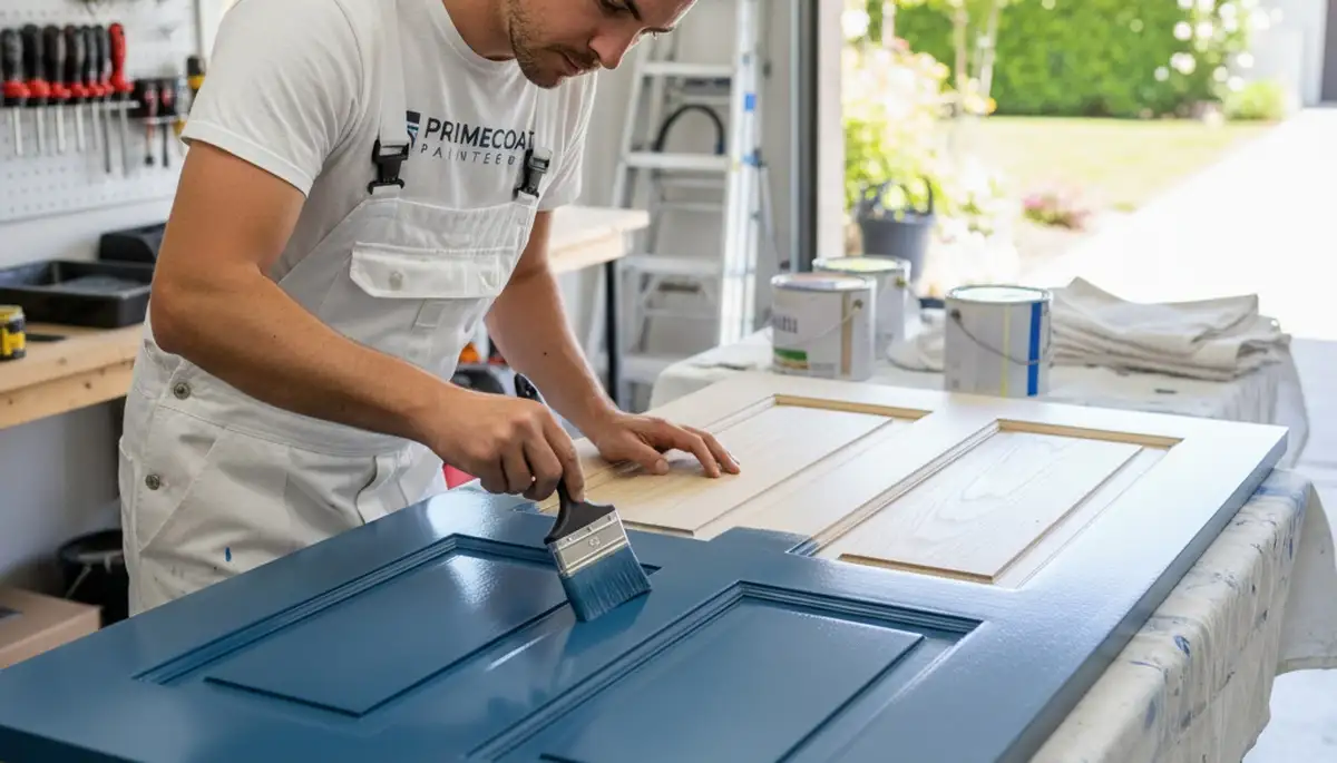 Professional door painting by expert house painters in Indianapolis, IN enhancing curb appeal