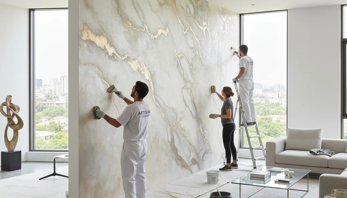 Professional faux painting for luxury interiors in Indianapolis, IN by expert decorative painters