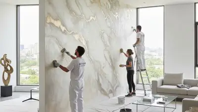 Professional faux painting for luxury interiors in Indianapolis, IN by expert decorative painters