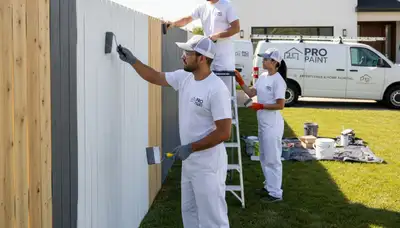 Professional fence painting service in Indianapolis, IN enhancing curb appeal and weather protection