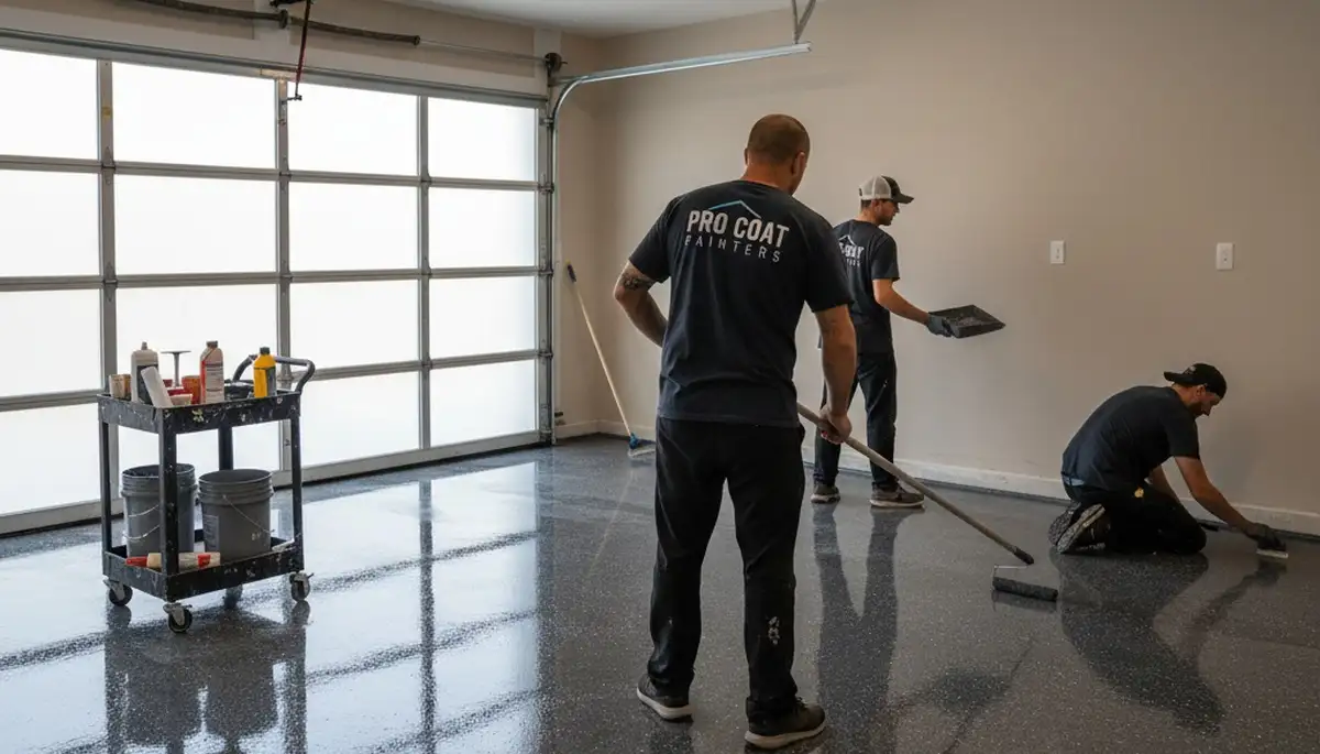 Professional epoxy garage floor coating in Indianapolis IN by expert house painters