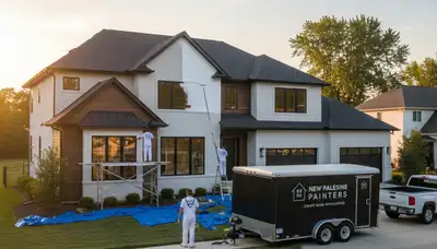 Professional residential exterior painting by house painters in Indianapolis, IN