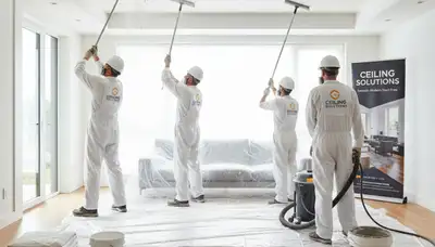 Professional popcorn ceiling removal and smooth ceiling finish in Indianapolis, IN home