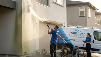 Professional pressure cleaning on home exterior in Indianapolis IN for dirt and mold removal