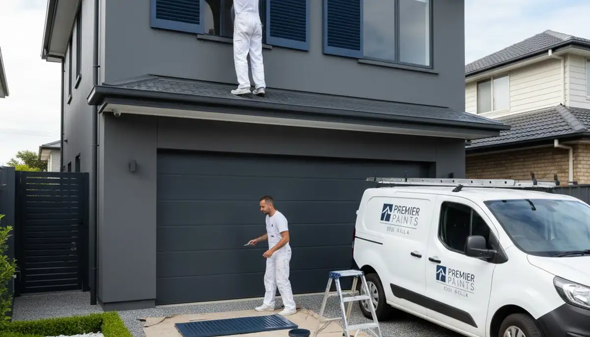 Professional shutter painting on Indianapolis home exterior by local expert painters